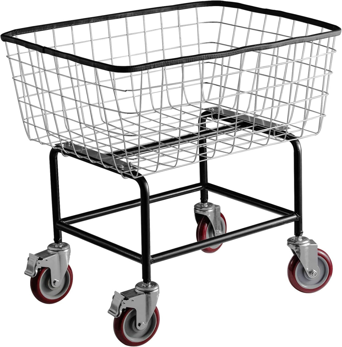 2.5 Bushel Wire Laundry Cart with Wheels H313089