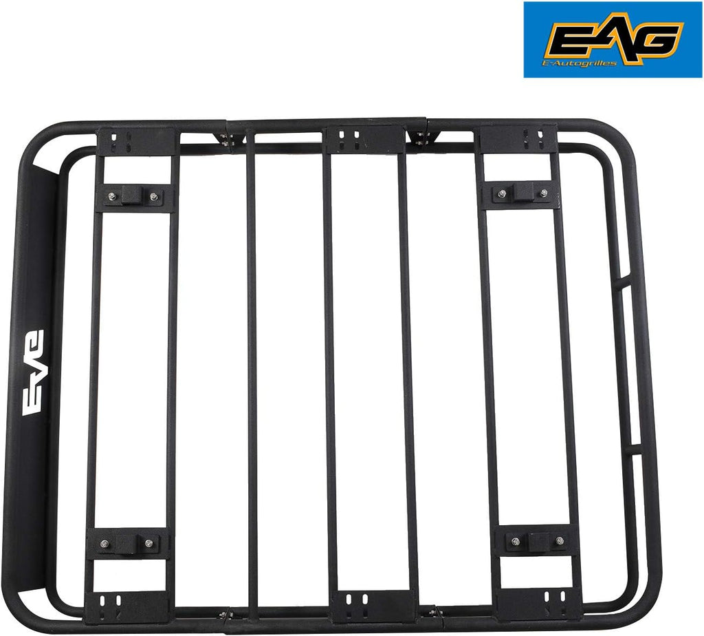 Black Steel Roof Rack Cargo Basket V3763