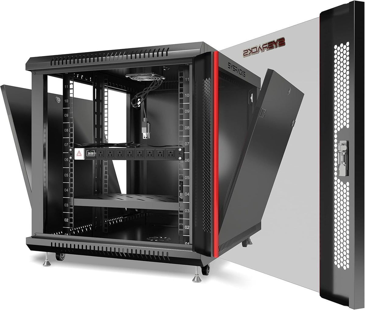 15U 35 inch Deep Lockable Server Rack Cabinet on Casters Z86625