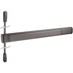 Dark Bronze 48 inch x 84 inch Push Pad Surface Vertical Rod Panic Exit Device L369