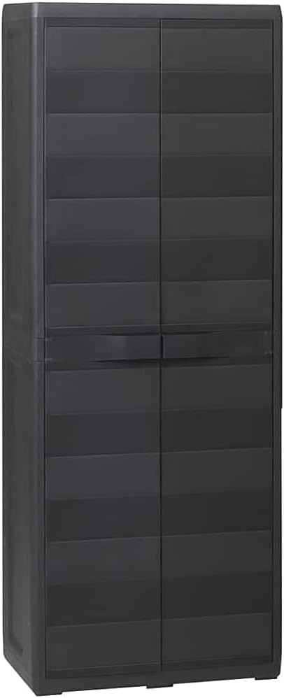 Gray Garden Shed with 3 Adjustable Shelves E7092