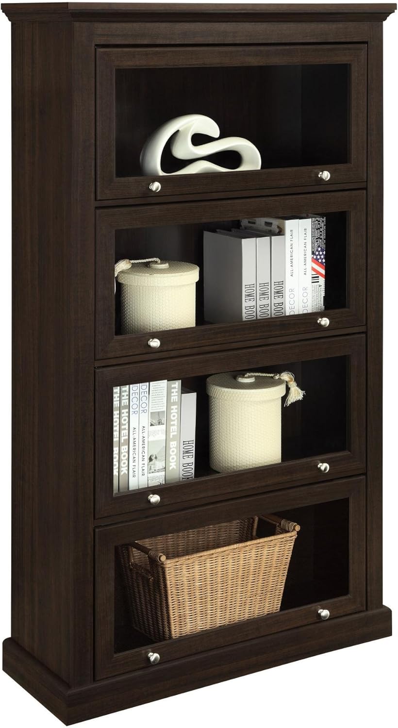 Espresso 4 Shelf Barrister Bookcase Q3349
