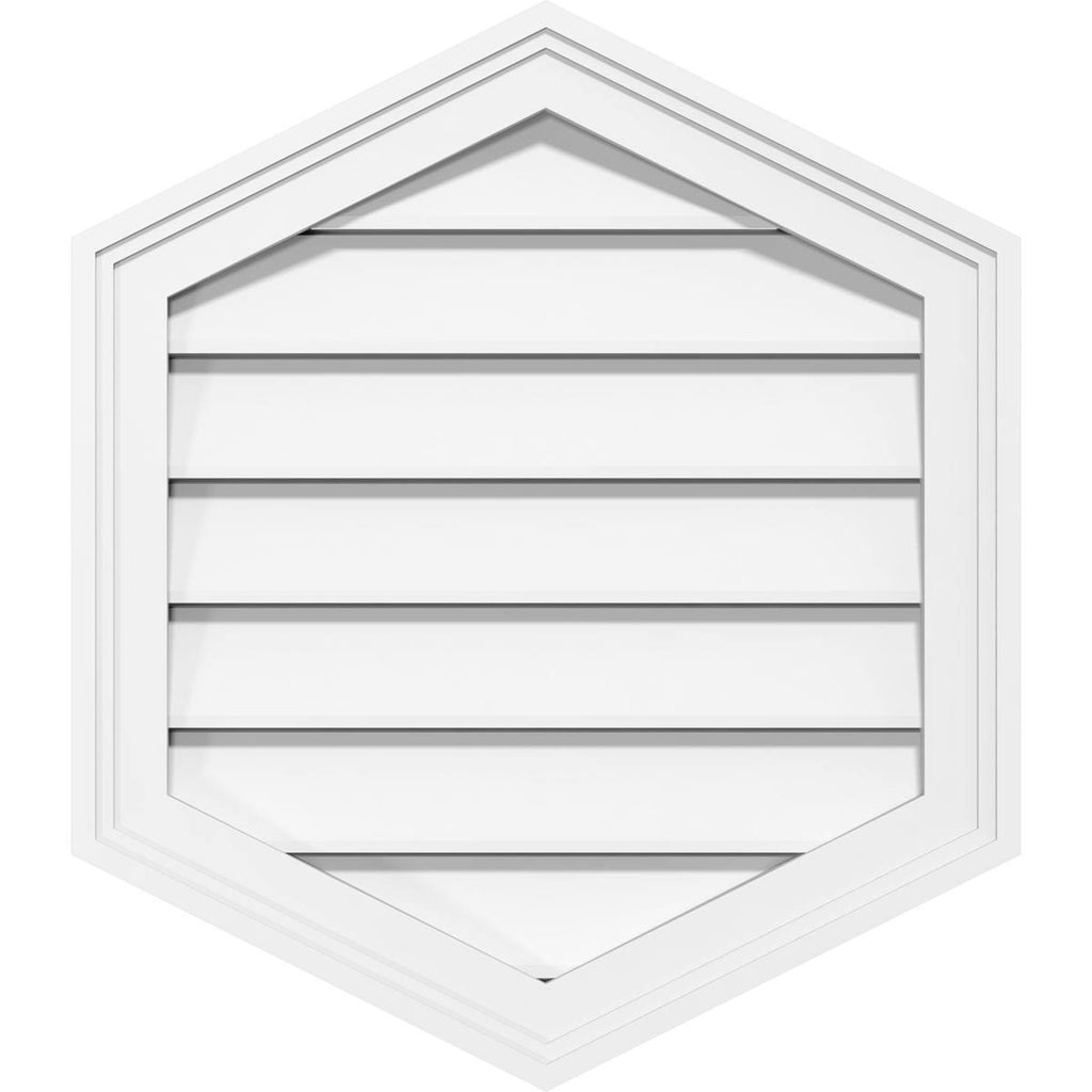 Vertical Peaked Surface Mount PVC Gable Vent C80357