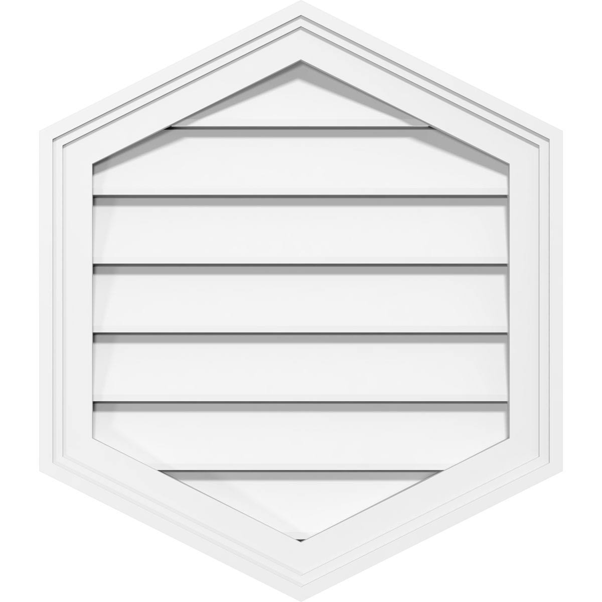 Vertical Peaked Surface Mount PVC Gable Vent C80357
