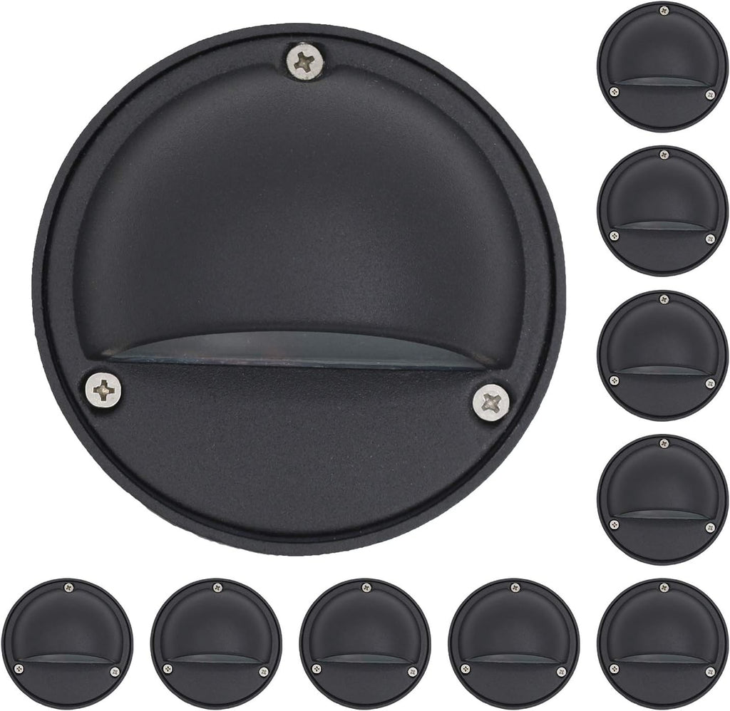 2W Low Voltage LED Deck Lights 3000K Aluminum Pack of 10 U354058