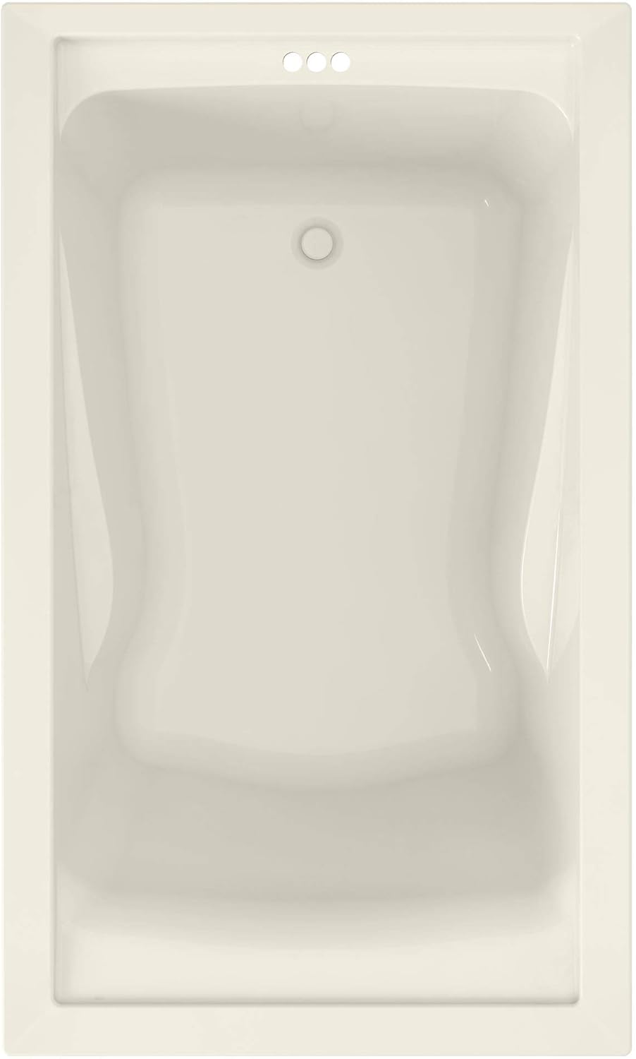 White Deep Soaking Tub with Reversible Drain J980349