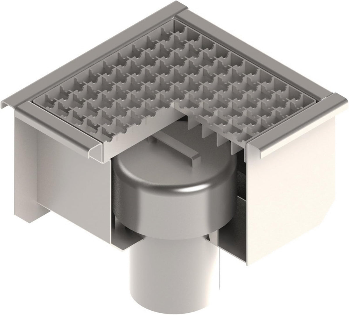 12x12 Stainless Steel Floor Drain with Anti Slip Grate I1567