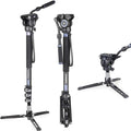 Video Monopod Kit with Aluminum Fluid Head and Tripod Base F410162