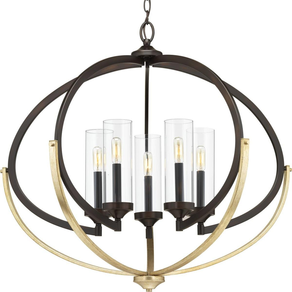 5-60W Antique Bronze Chandelier X574404