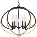 5-60W Antique Bronze Chandelier X574404