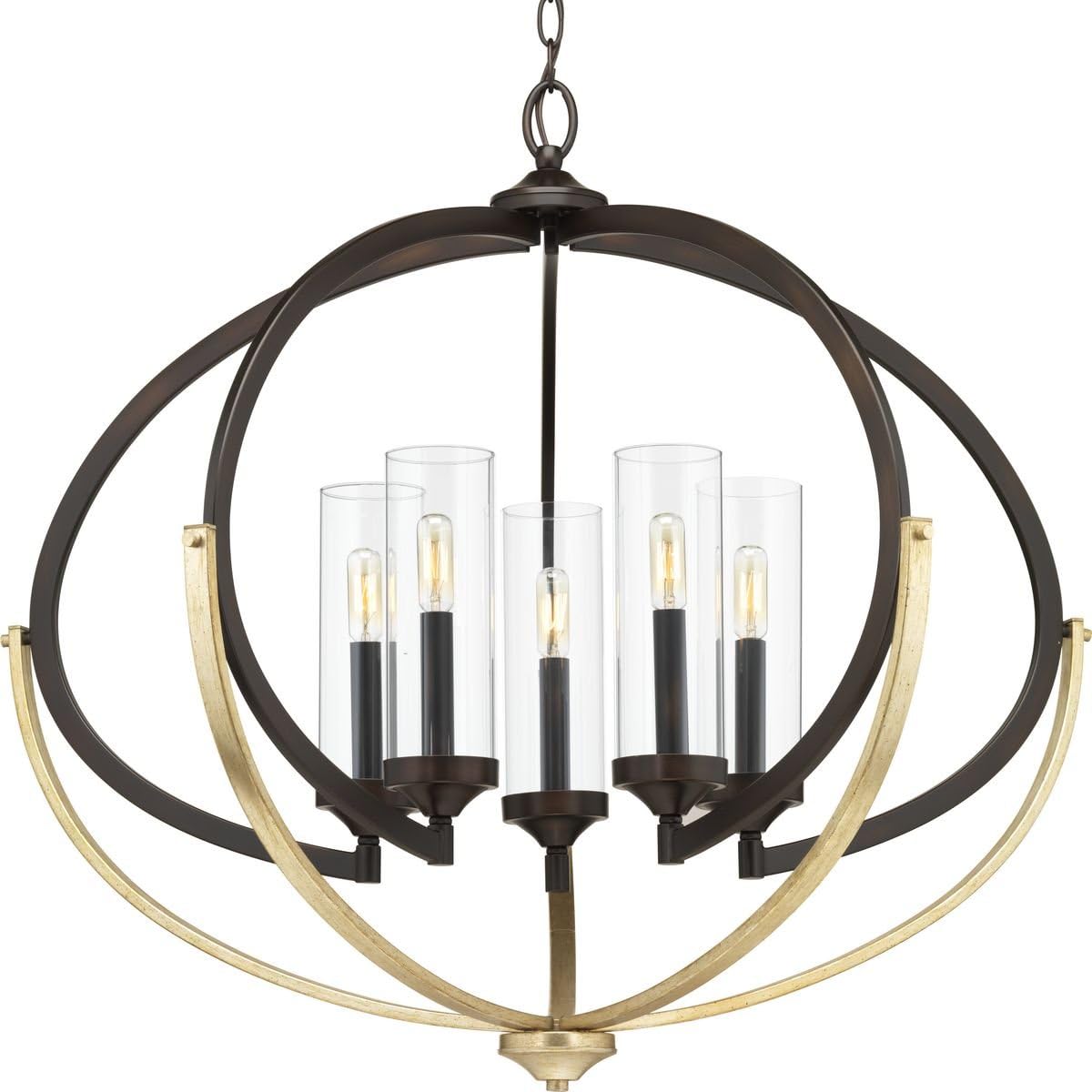 5-60W Antique Bronze Chandelier X574404