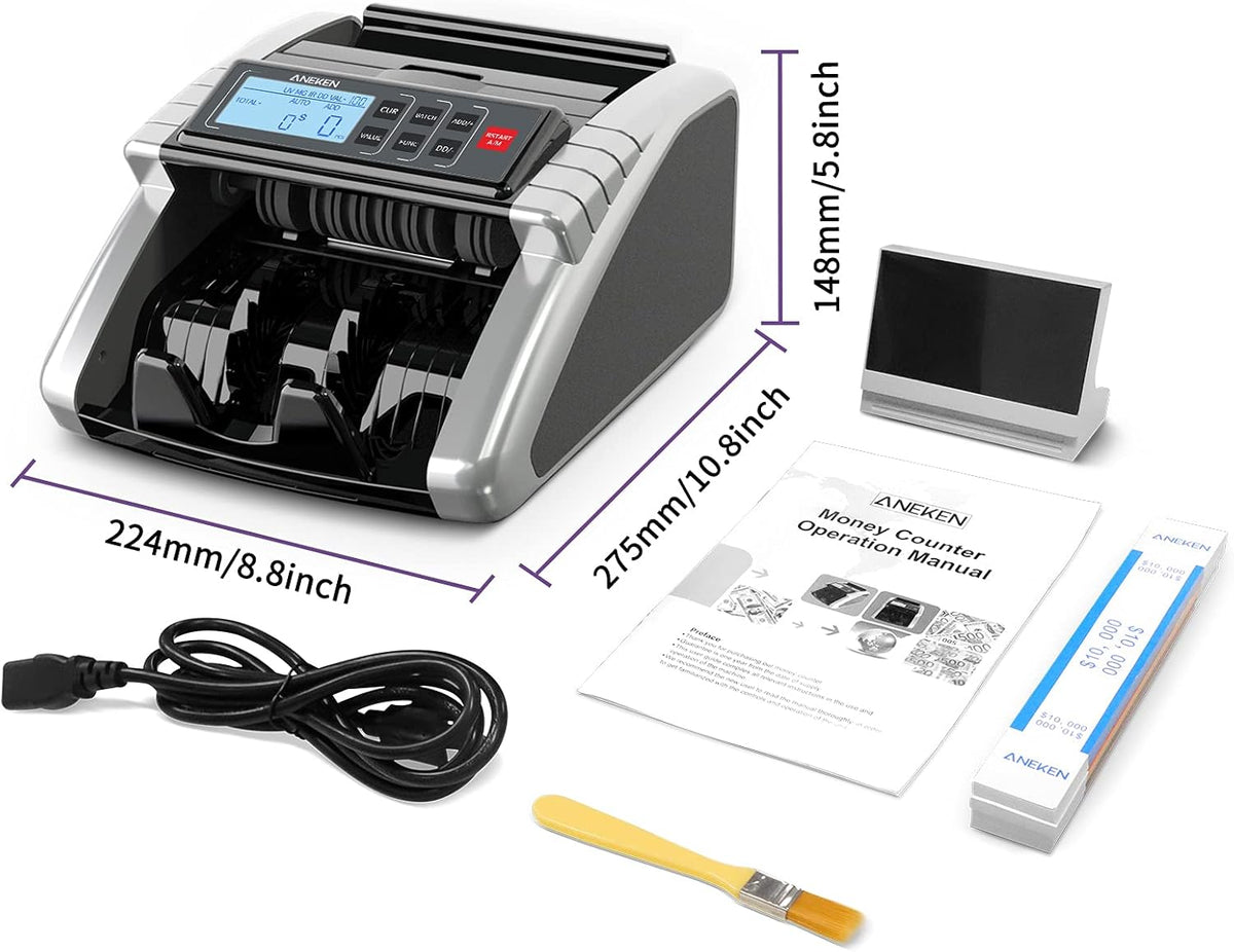 Money Counter Machine with Value Count and Counterfeit Detection L396