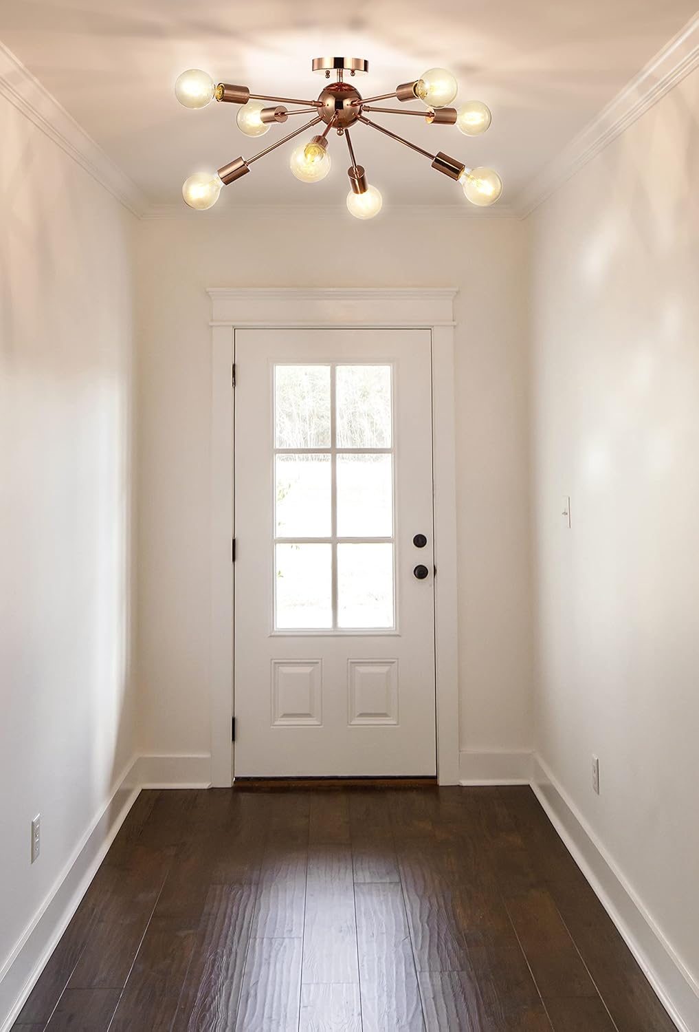 Copper 8 Sputnik Metal LED Flush-Mount N619