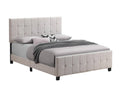 Beige Queen Upholstered Panel Bed A65992