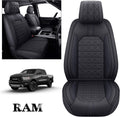 Waterproof Leather Seat Covers 5 PCS Full Set Black Blue U226