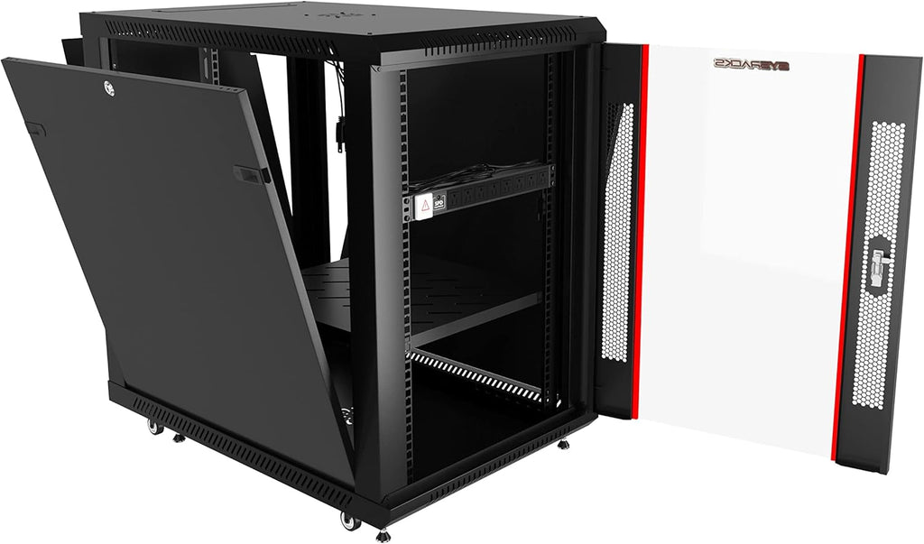 15U 35 inch Deep Lockable Server Rack Cabinet on Casters Z86625