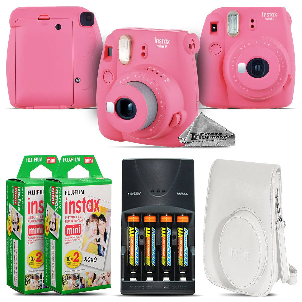 Pink Camera with Batteries Case and 40 Films Kit L18445
