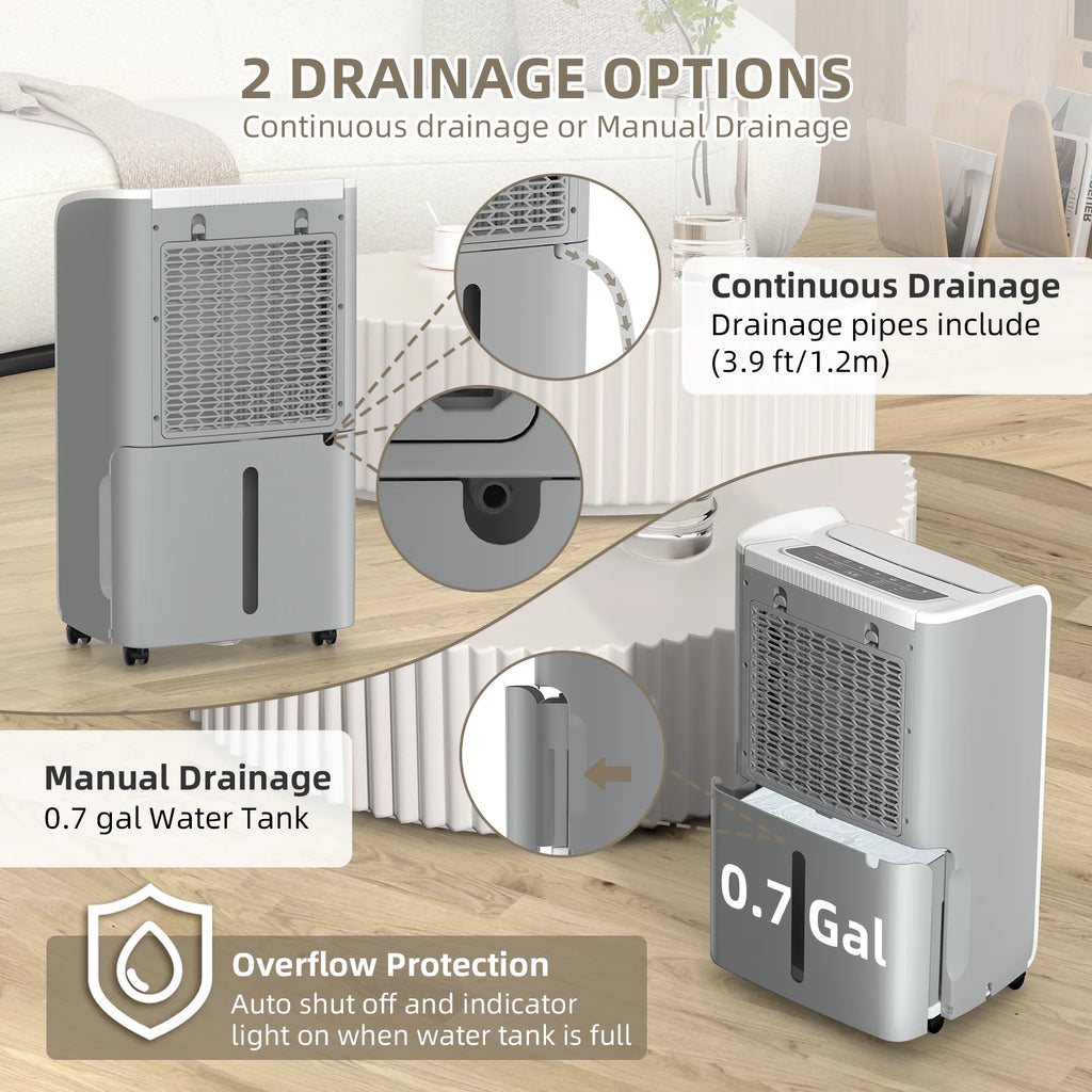 70 Pints 4,500 Sq. Ft. Dehumidifier with Drain Hose H136284