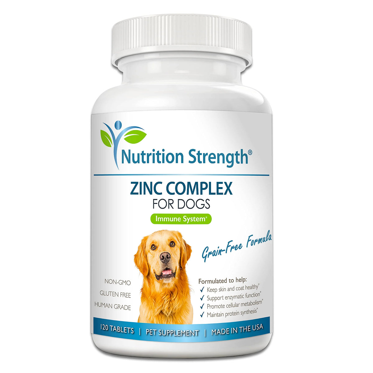 Zinc for Dogs with Biotin Folate Selenium Vitamin E 120 Chewable Tablets H479605