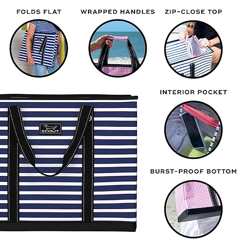 Extra Large Tote Bag with Zipper Closure and Handles Z981