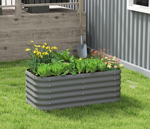 2-Pack 2x1ft Galvanized Raised Garden Bed Q62433