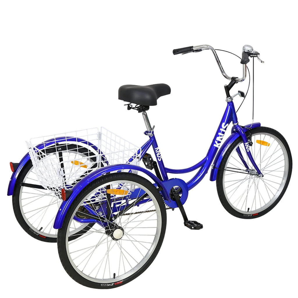 26 Inch Single Speed Adult Tricycle with Shopping Basket M1752