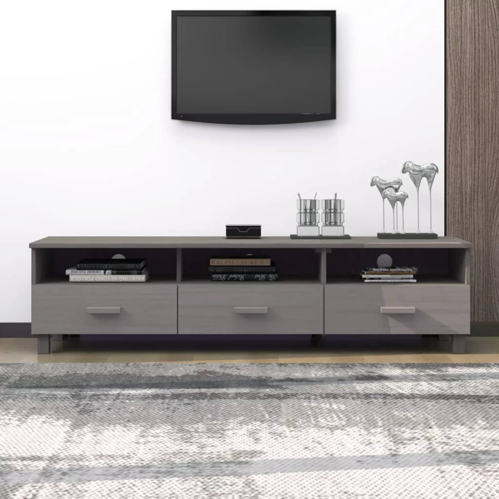 Gray Solid Wood Pine TV Stand X481187