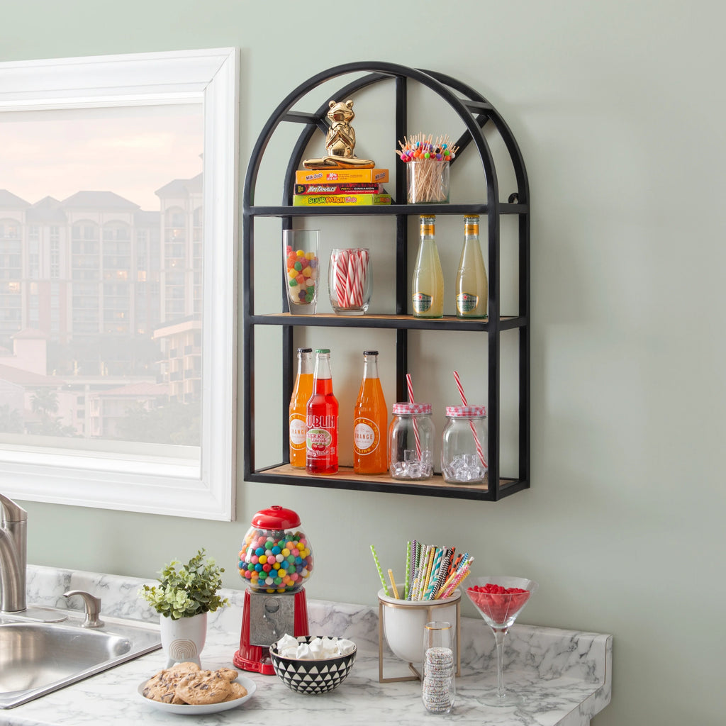 Gold Hanging Wall Shelf F394842