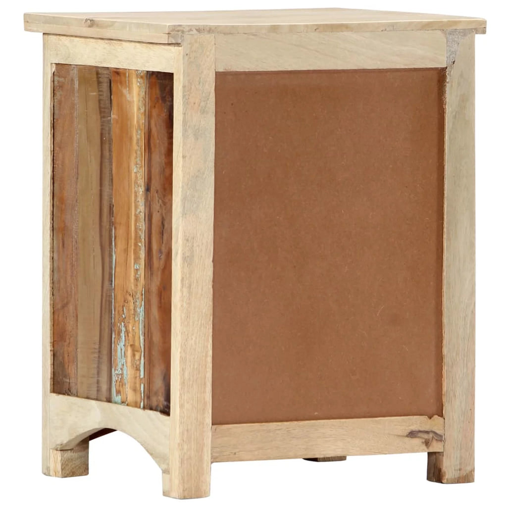 Bedside Cabinet Solid Reclaimed Wood V437
