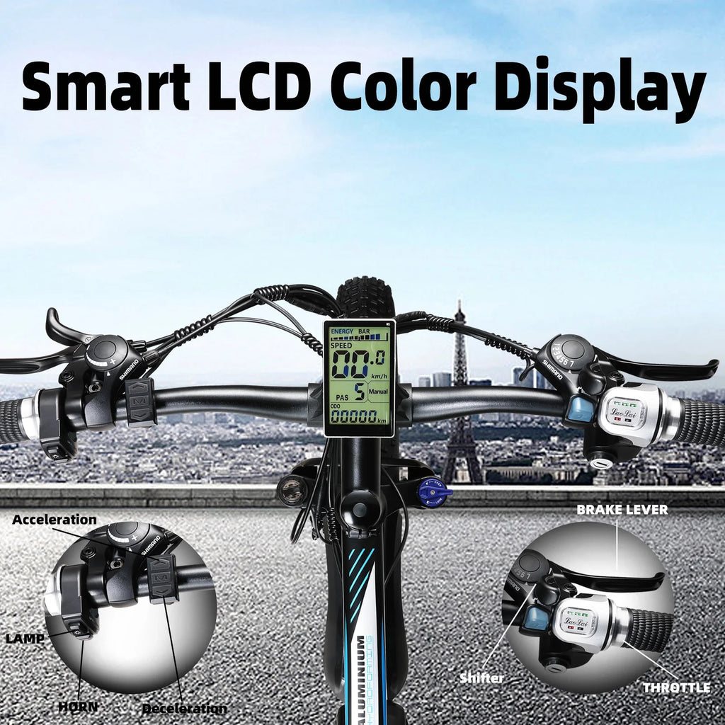 750W 48V 13AH Fat Tire Electric Bike F9749