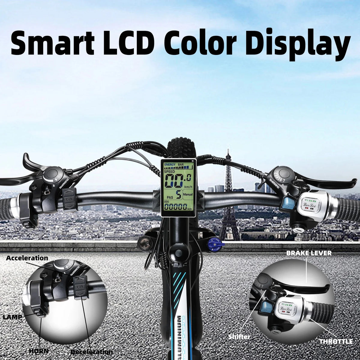 750W 48V 13AH Fat Tire Electric Bike F9749