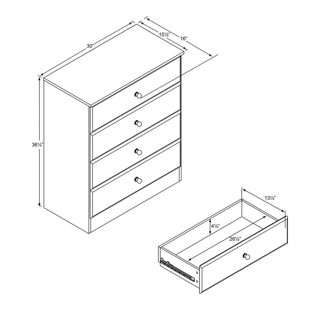 4 Drawer Dresser D191
