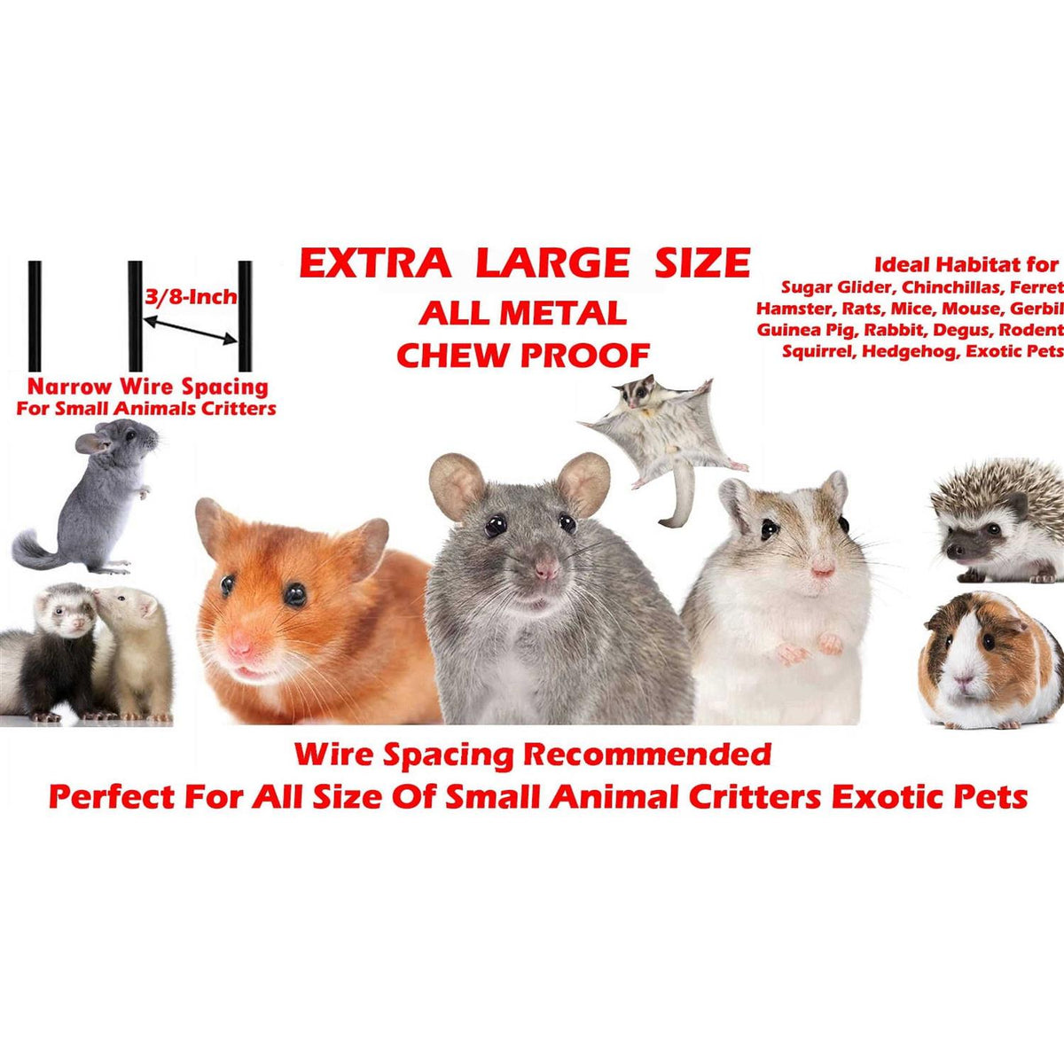 55 Extra Large Rolling Small Critters Habitat Cage D93727