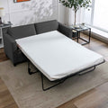 Full Size Dark Grey Leather Sofa Bed N738492