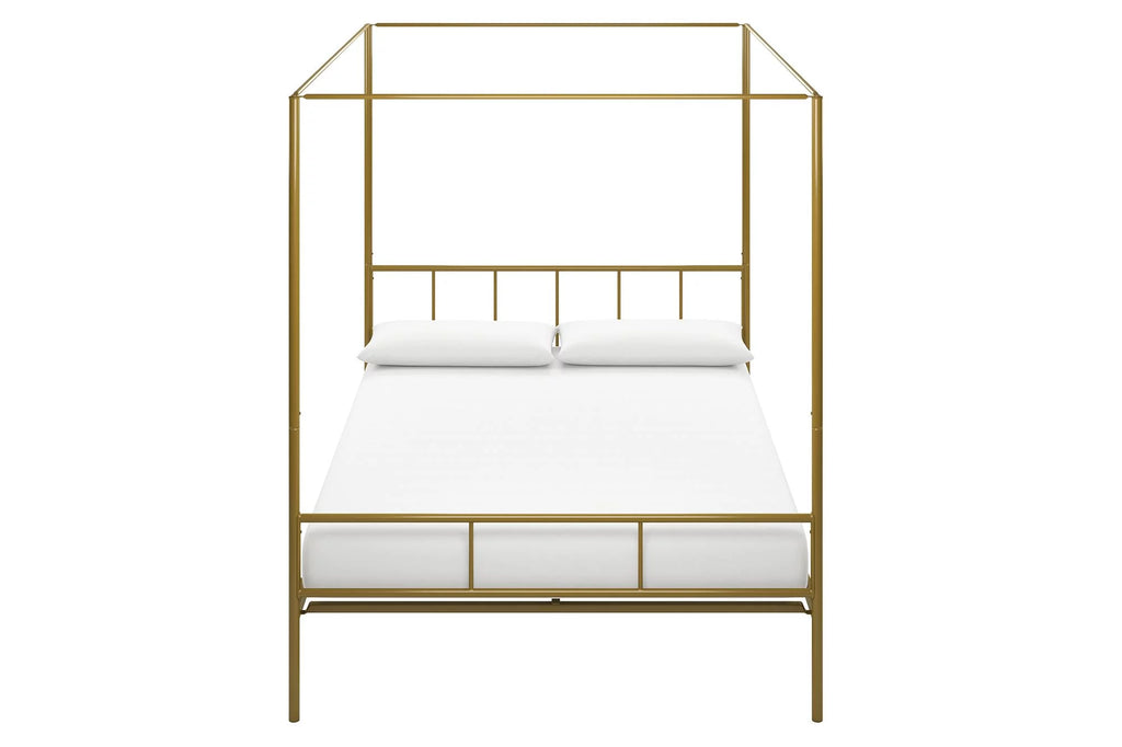 Queen Black Metal Canopy Platform Bed Frame P780