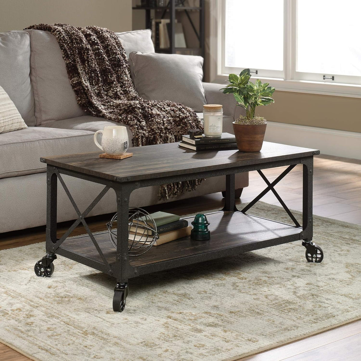 Carbon Oak Finish Coffee Table C951