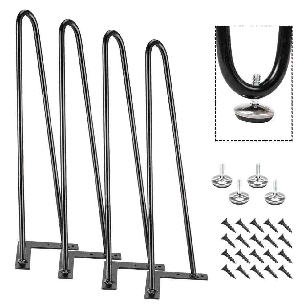 16" Heavy Duty Hairpin Coffee Table Legs Set of 4 D50445