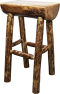 Half Log Barstool D5906