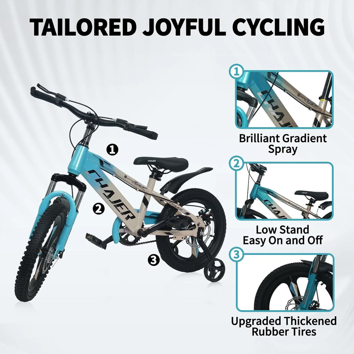 20 Kids Bike with Training Wheels, Handbrake, Kickstand U187961