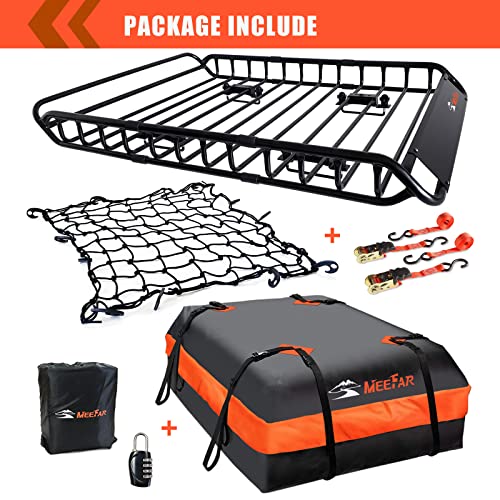 Folding Hitch Mount Cargo Carrier Basket 60" X 20" X 6" with Waterproof Cargo Bag B279487