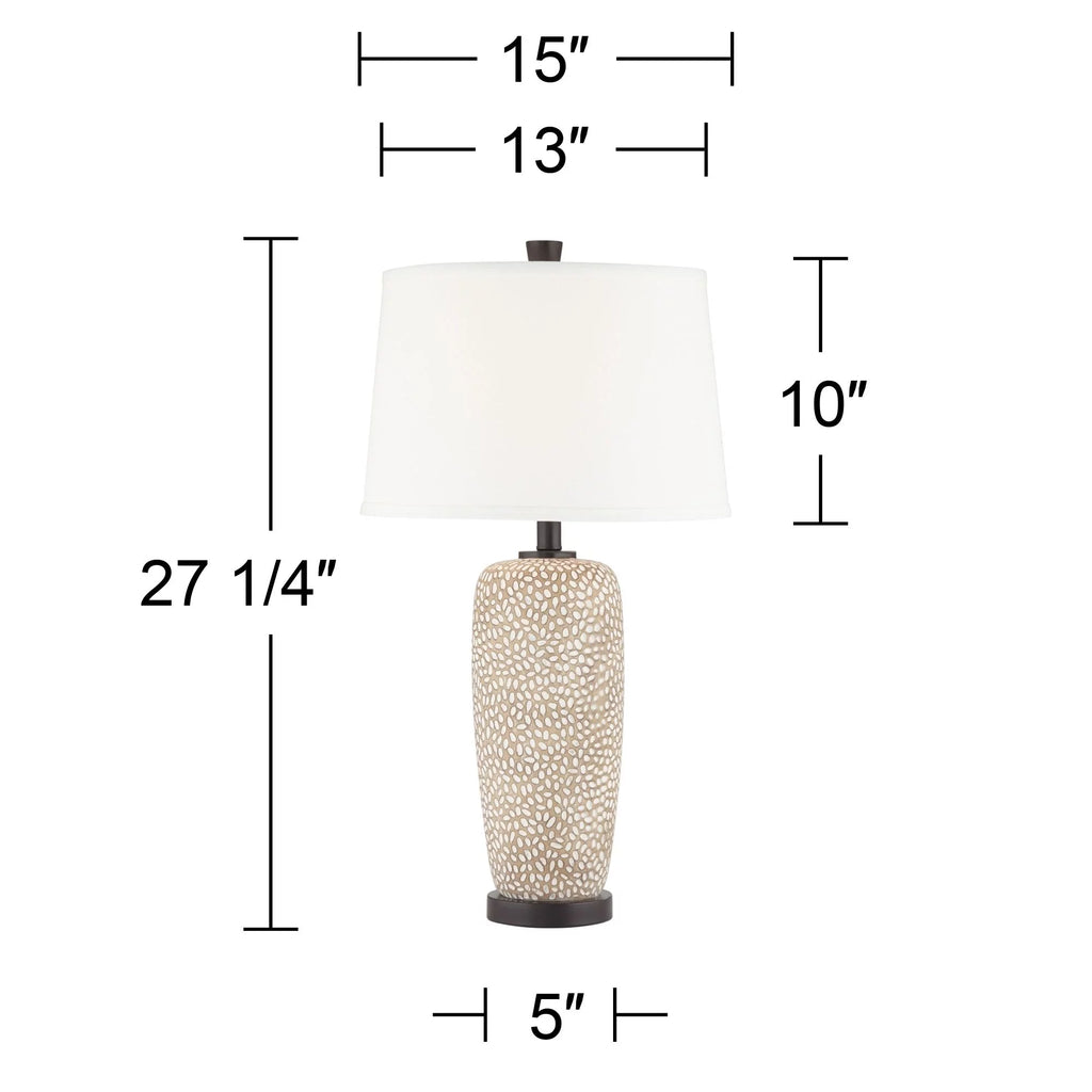 27 1/4" Tall Beige Table Lamps Set of 2 G5295