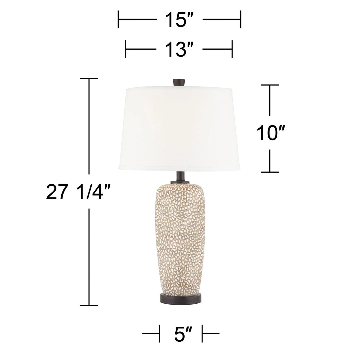27 1/4" Tall Beige Table Lamps Set of 2 G5295
