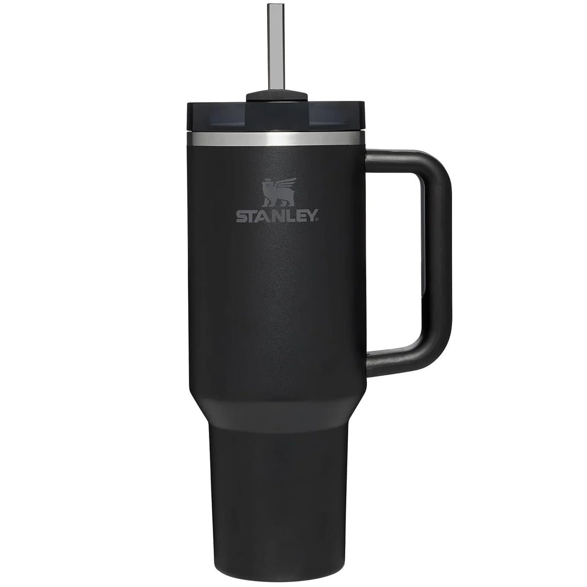 40 oz Black Stainless Steel Insulated Tumbler with Lid and Straw T790882