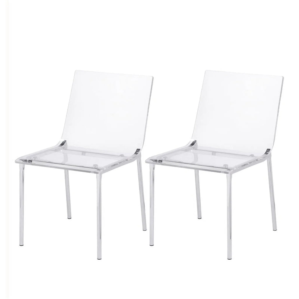 Acrylic Metal Dining Chair Set of 2 K715