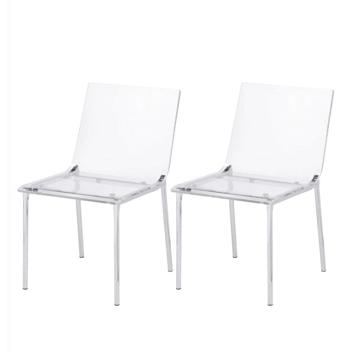 Acrylic Metal Dining Chair Set of 2 K715