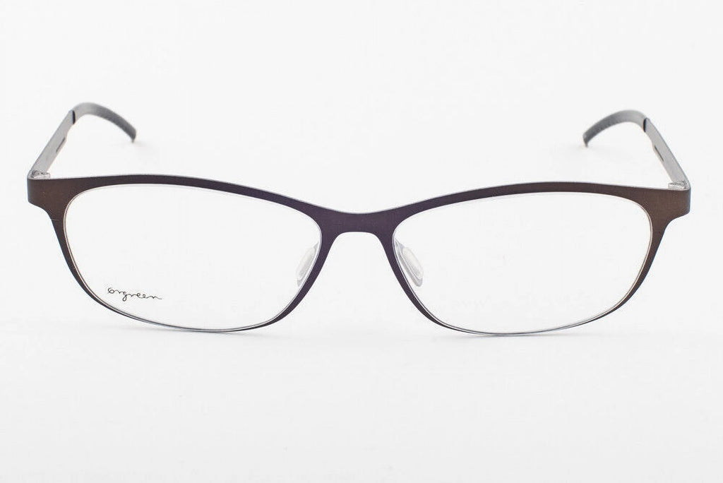 Matte Brown Matte Silver Titanium Eyeglasses 54mm A8950