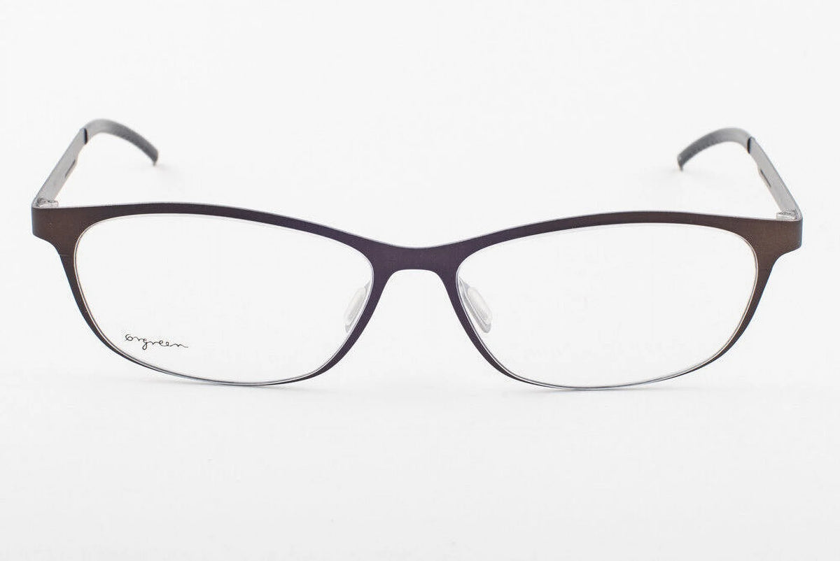 Matte Brown Matte Silver Titanium Eyeglasses 54mm A8950