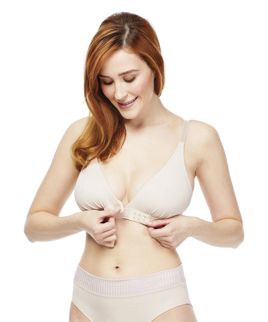 Comfort Bra with Front Overlap Hook and Eye Closure N72025
