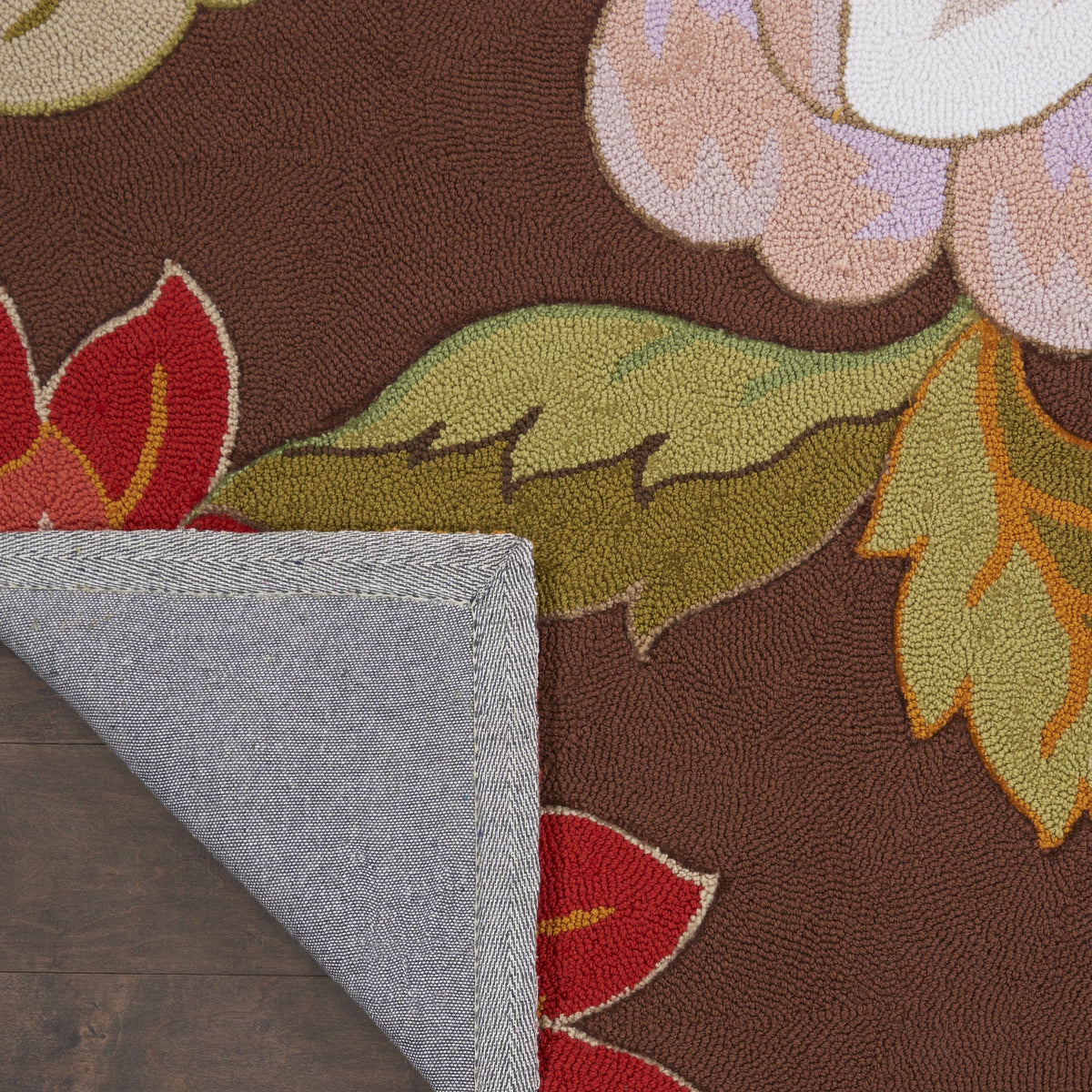Floral Chocolate 5' x 7'6" Area Rug M2262