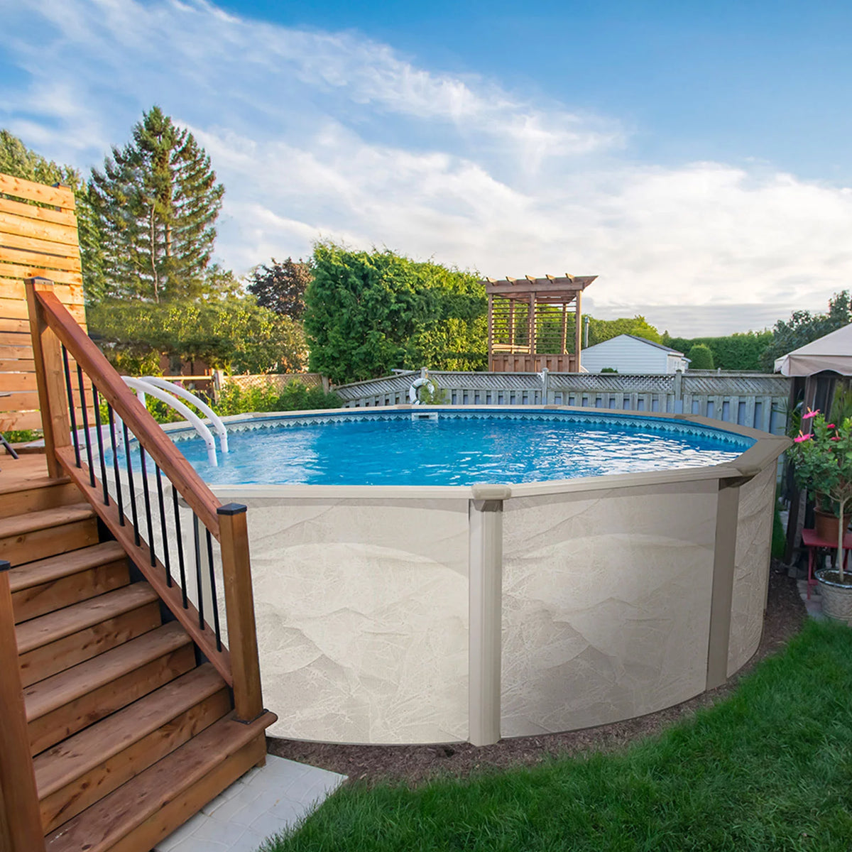 18 Foot by 52 Inch Steel Frame Above Ground Pool Q4256